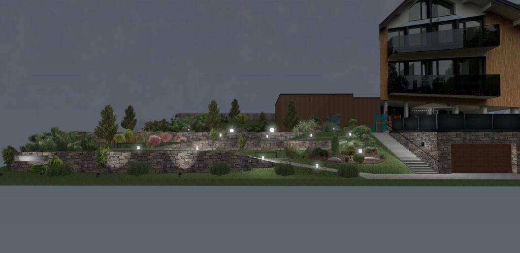 nocny pohlad na hotelovy komplex