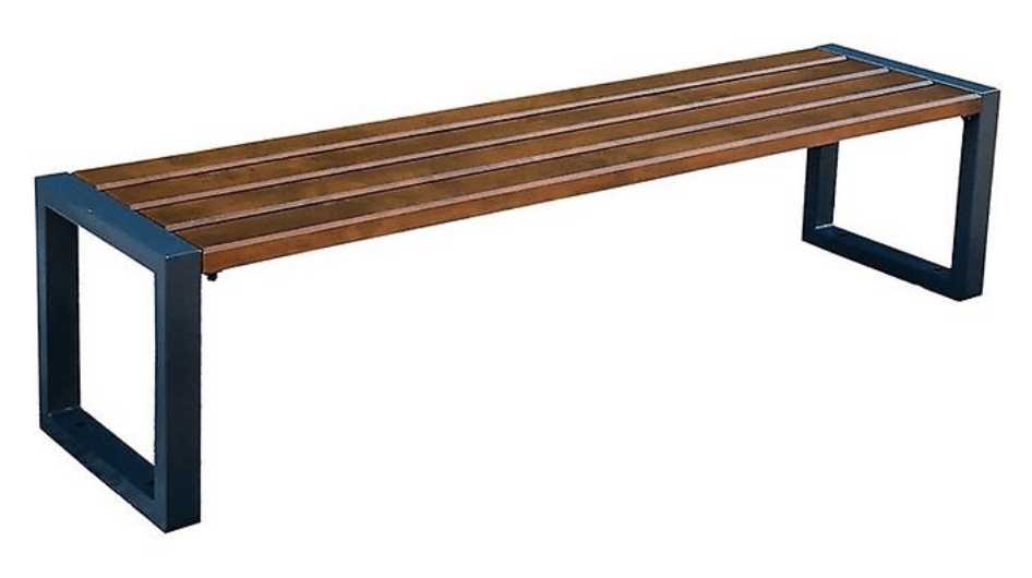 moderna drevena lavica do exterieru